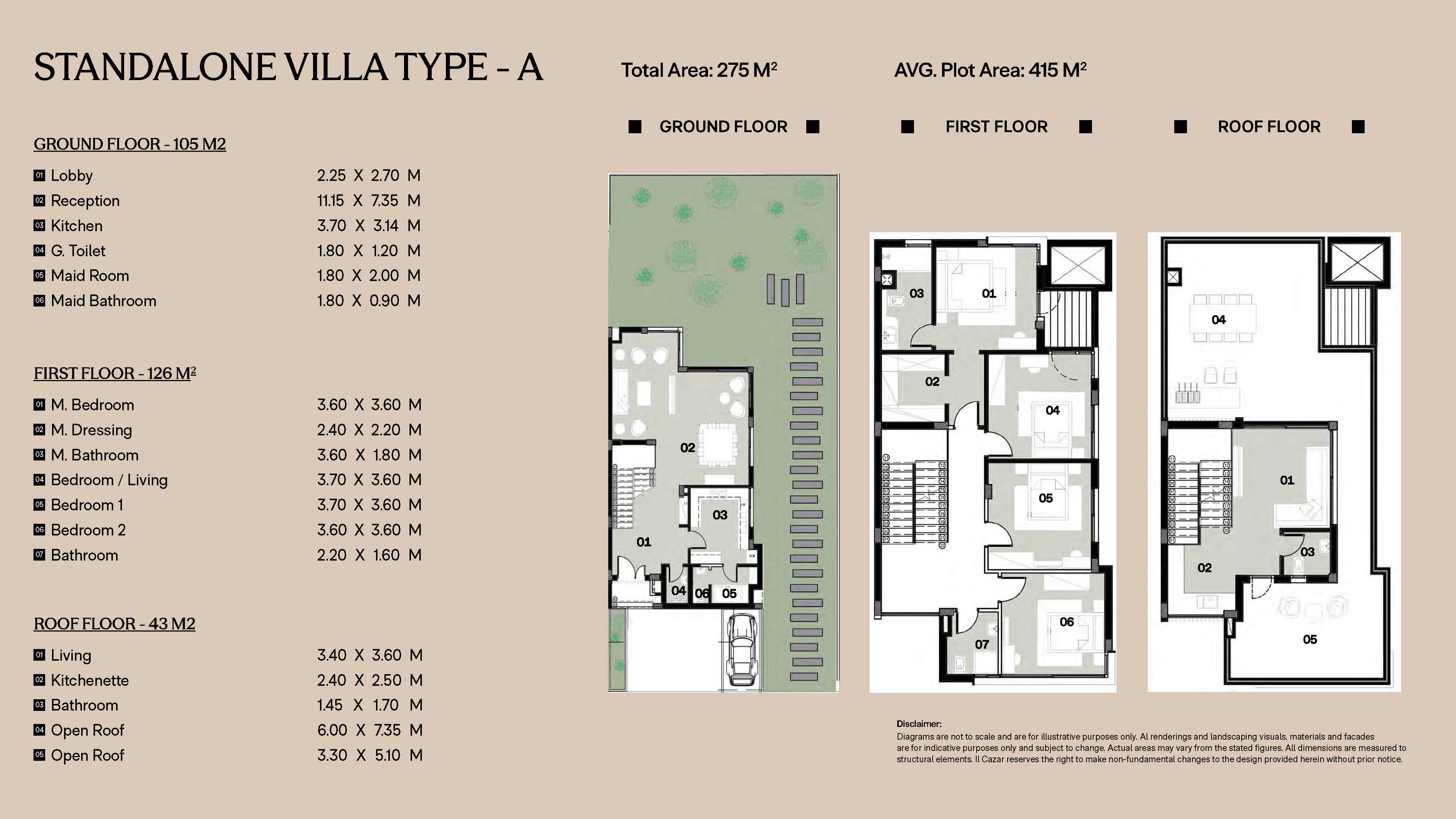 Floor plan for villa at VEA