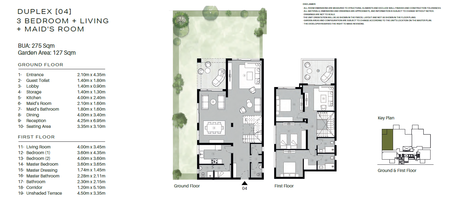 Floor plan for duplex at Park Central Terraces