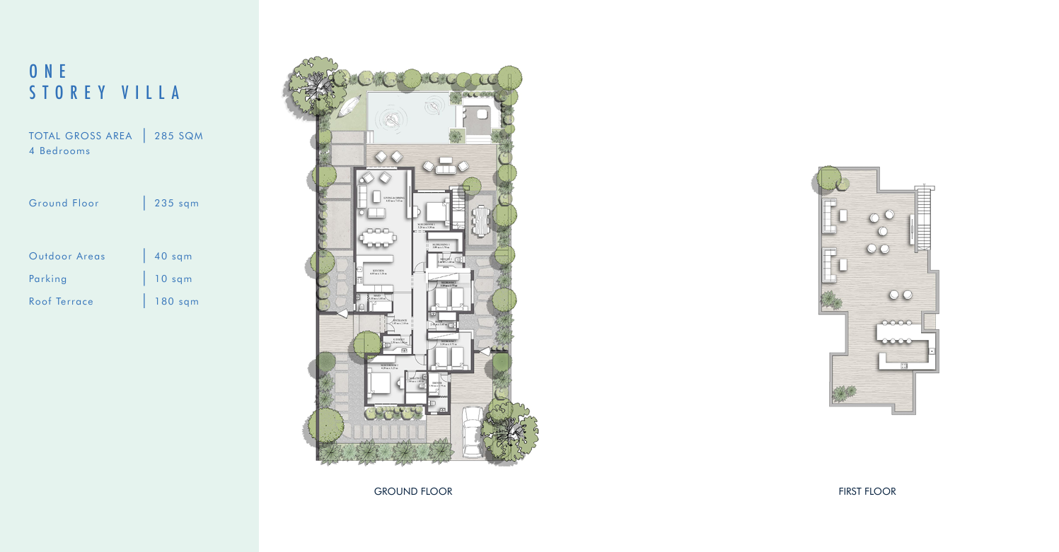Floor plan for villa at Crysta