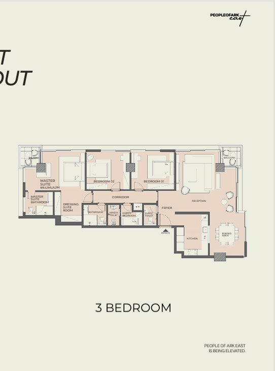 Floor plan for apartment at Edge