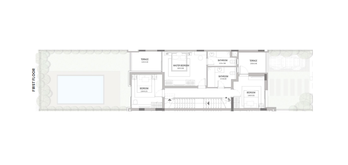 Floor plan for townhouse at Saada