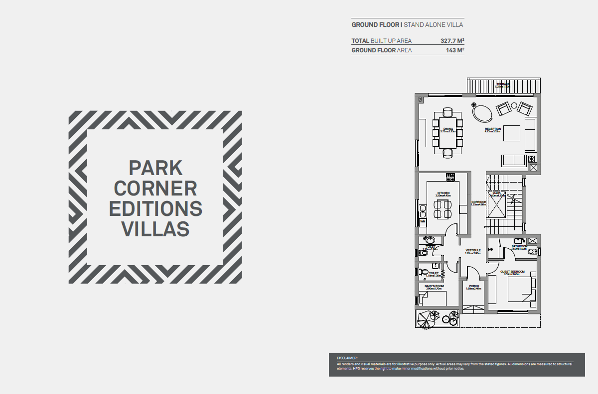 Floor plan for villa at Grand Park