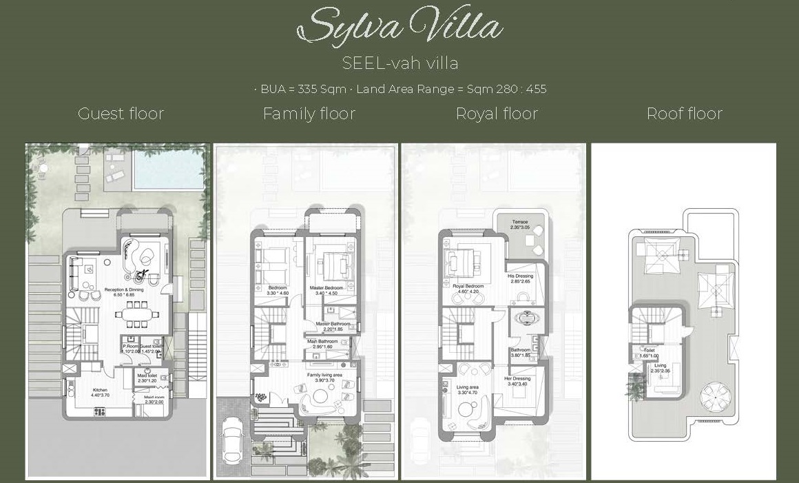 Floor plan for villa at Vert