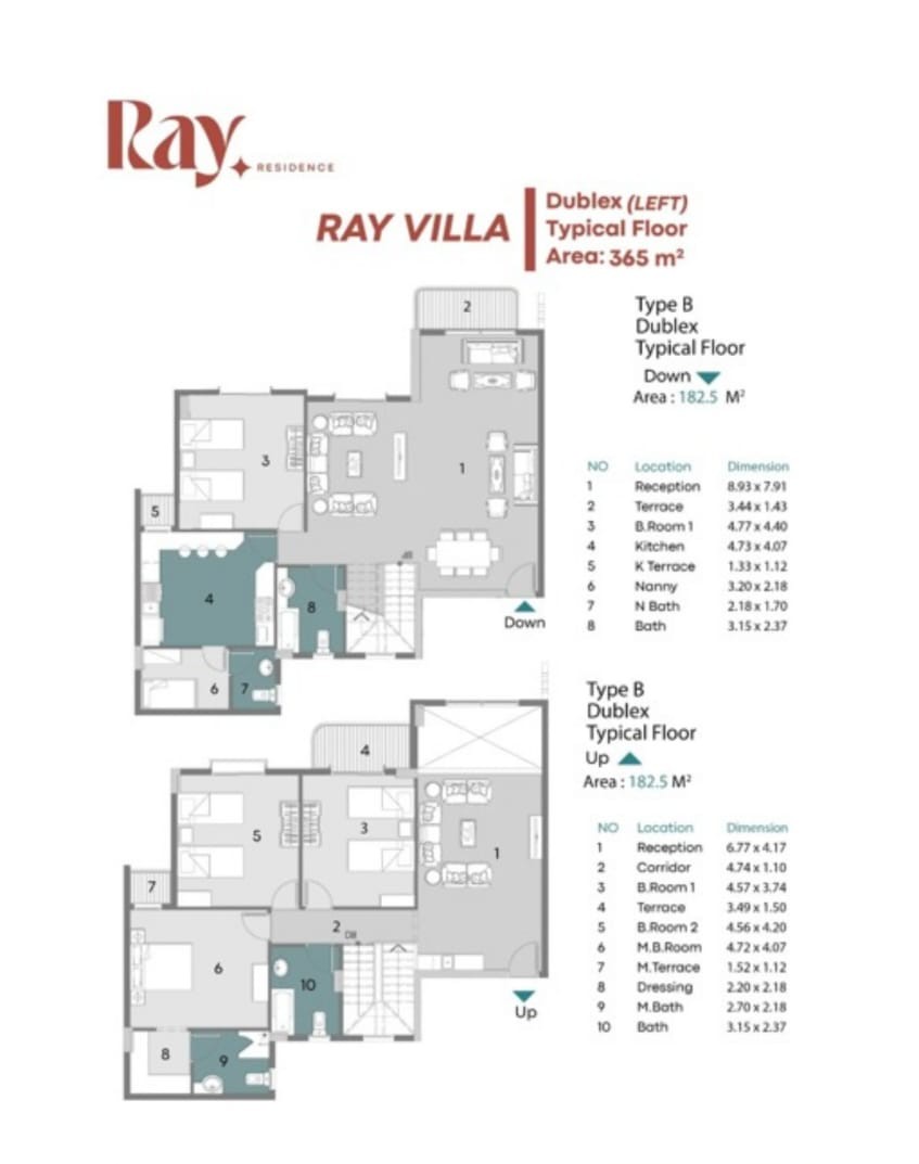 Floor plan for duplex at Ray Residence