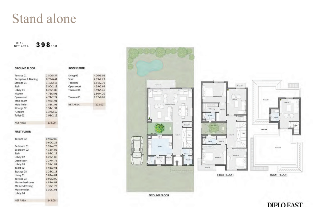 Floor plan for duplex at Diplo East
