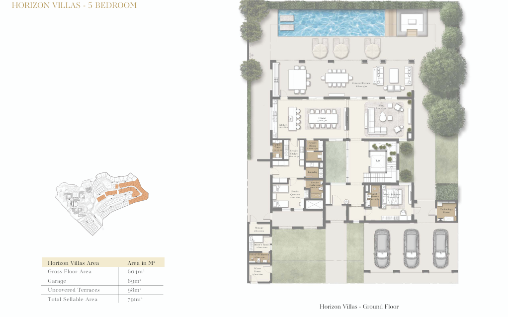 Floor plan for villa at Ras El Hekma Egypt