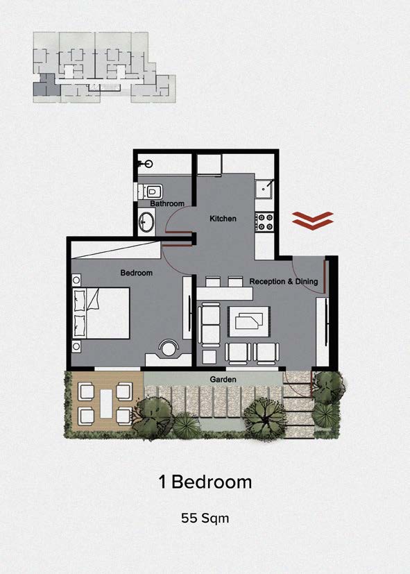 Floor plan for apartment at Riverton