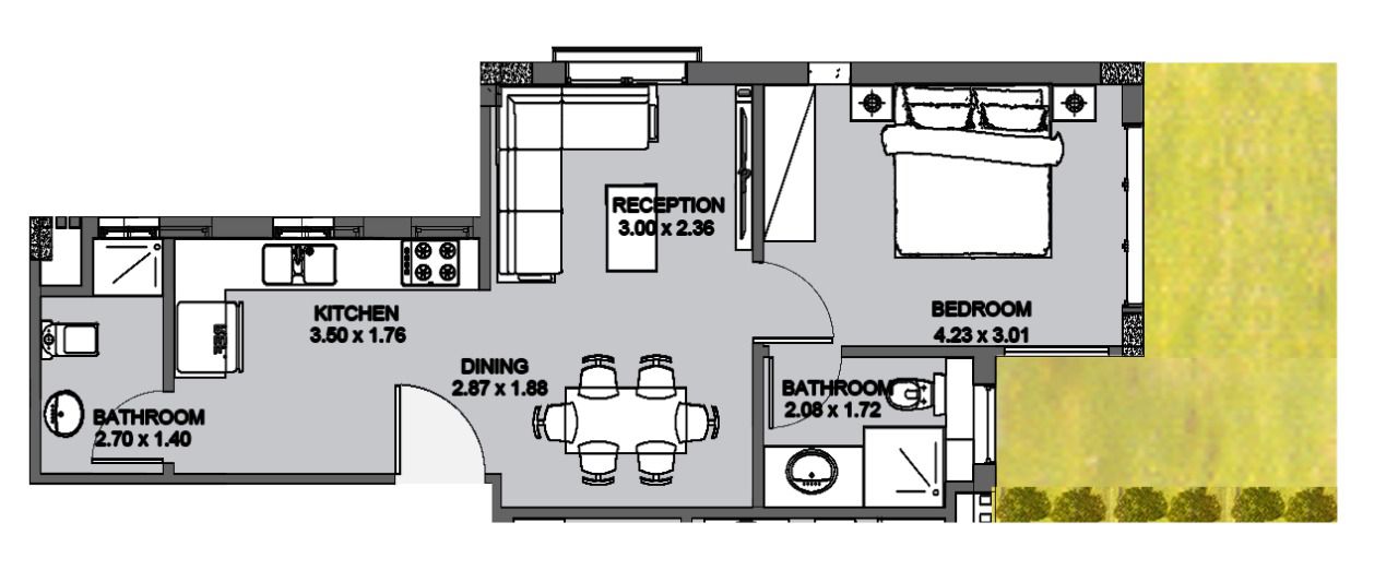 Floor plan for chalet at Direction White