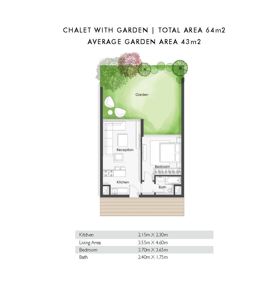 Floor plan for chalet at Baymount