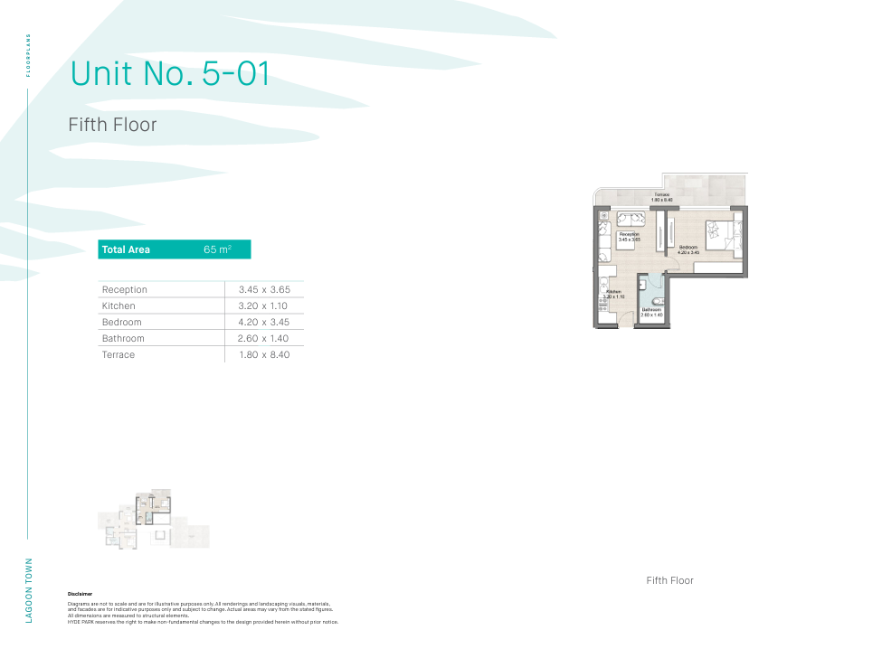 Floor plan for studio at RIVAN