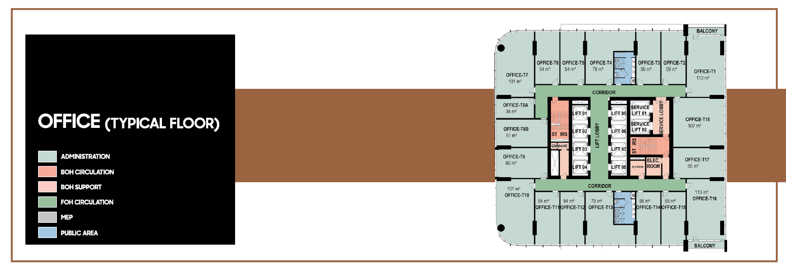 Floor plan for  at 6ixty Iconic Tower