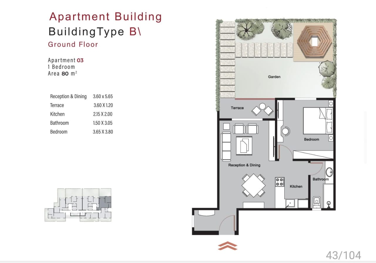 Floor plan for apartment at Riverton