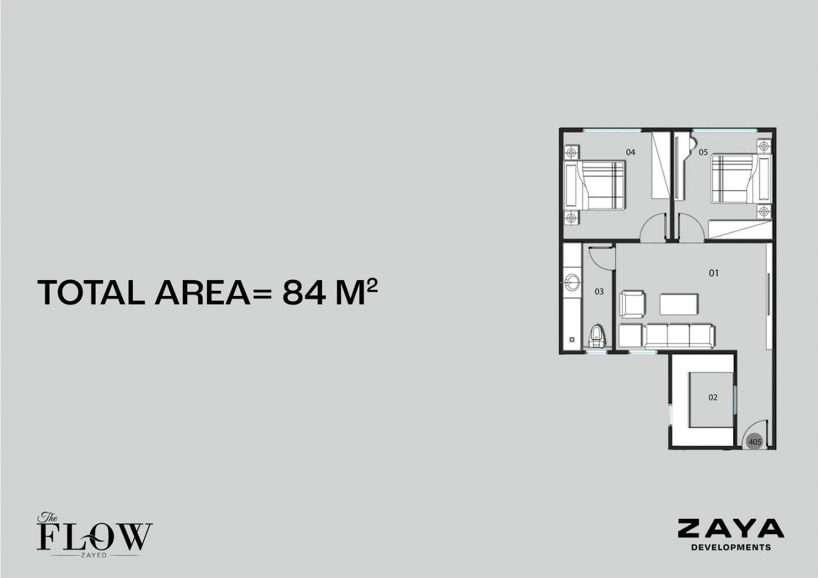 Floor plan for apartment at The Flow