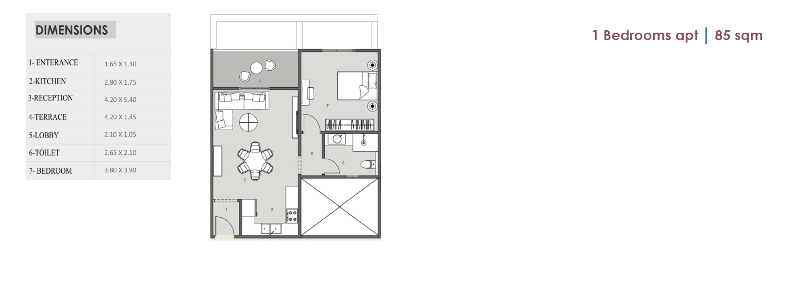 Floor plan for apartment at Life Wise