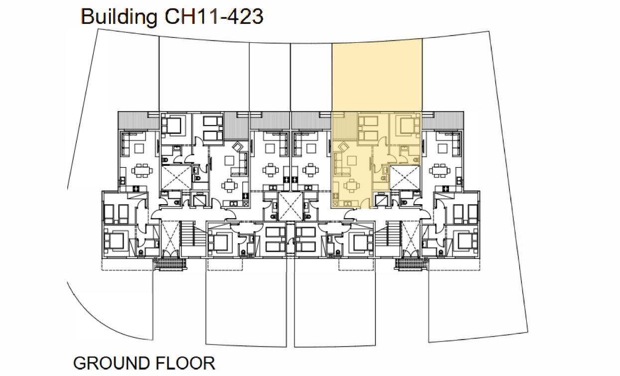 Floor plan for chalet at Cali Coast Ras El Hekma