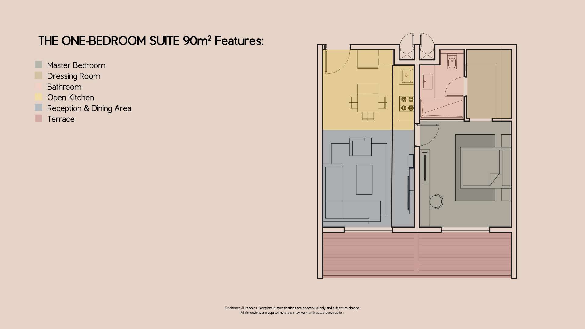 Floor plan for apartment at The Red Residence