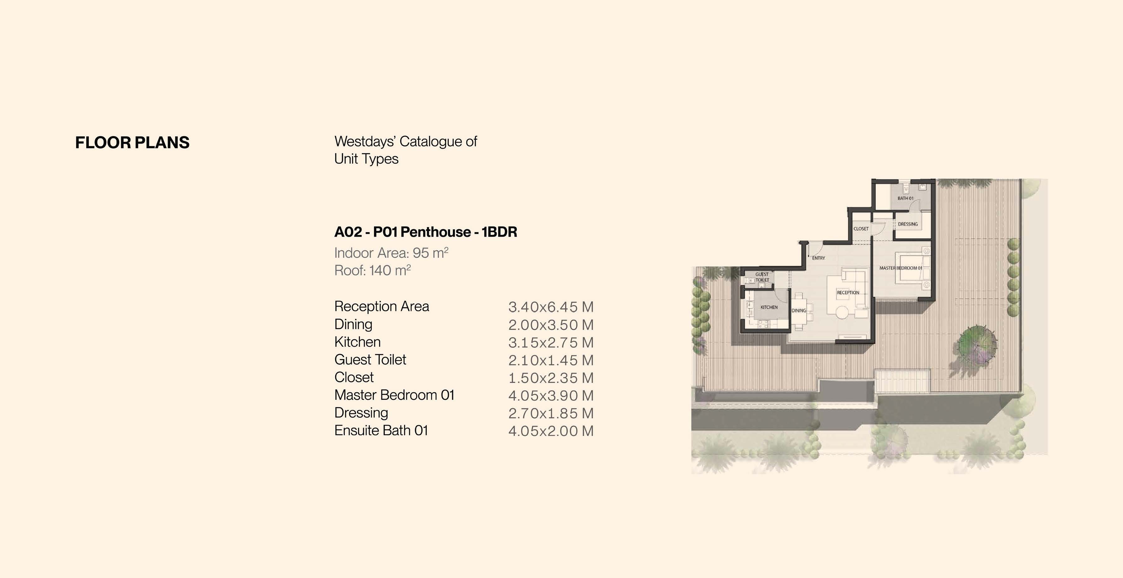 Floor plan for apartment at Westdays