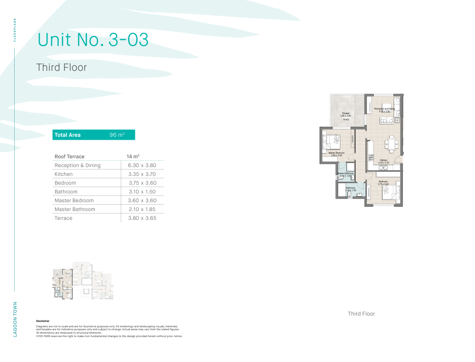 Floor plan for apartment at Hyde Park North - Seashore