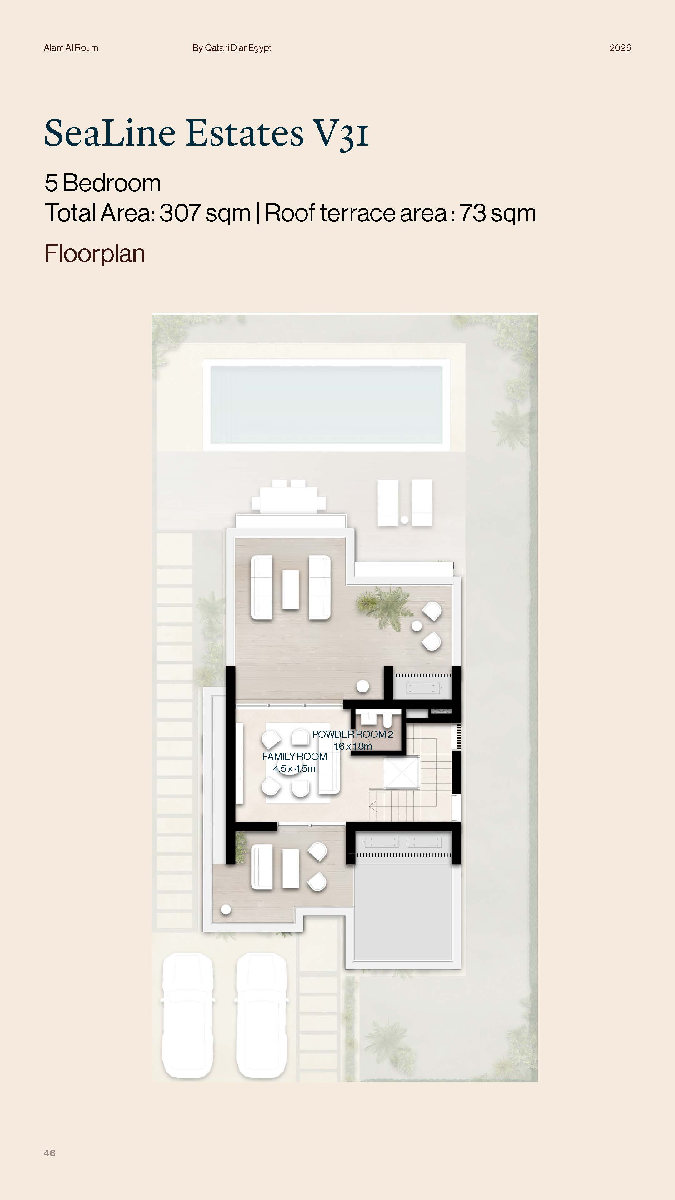 Floor plan for villa at Sandside Lagoons