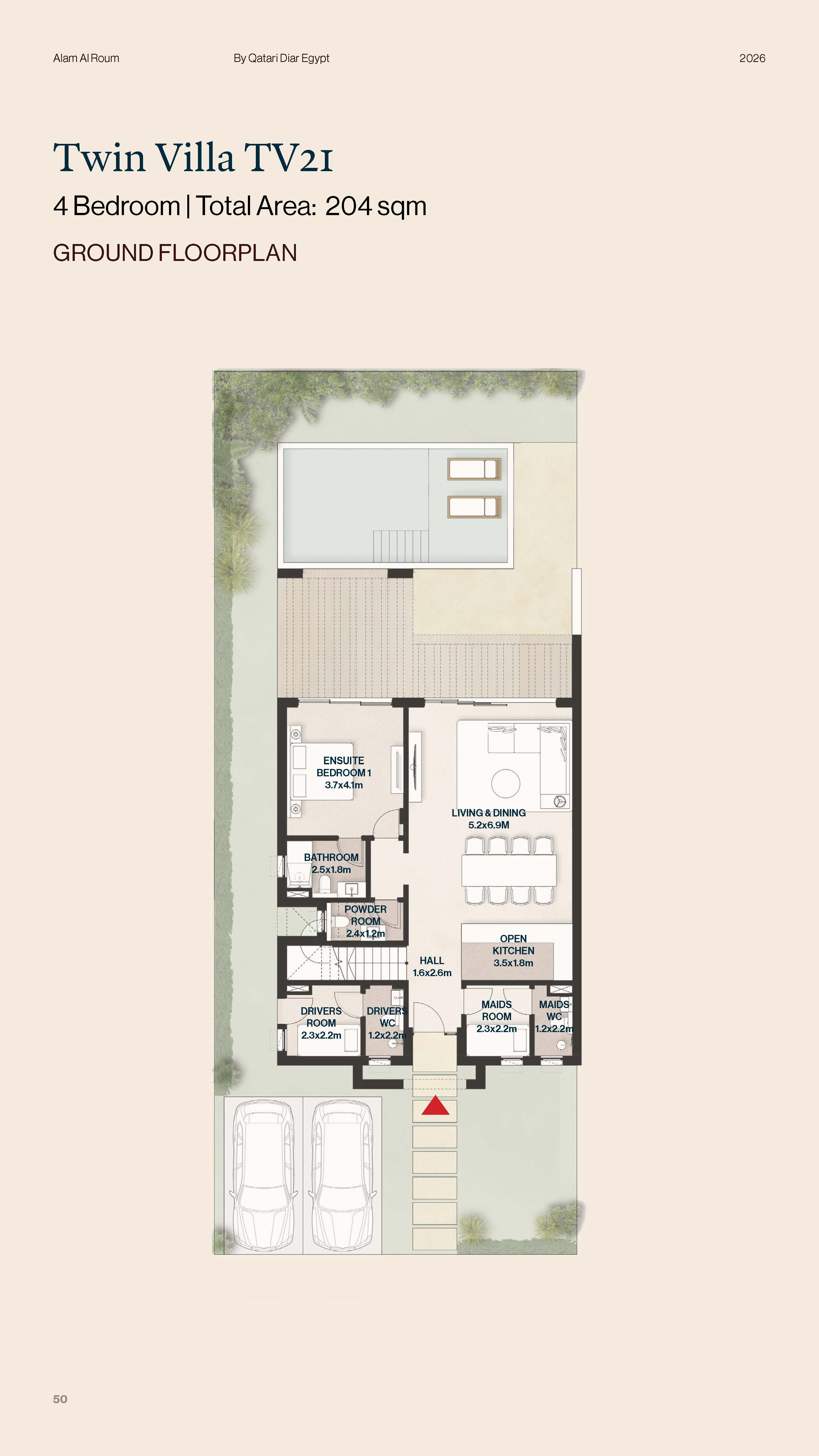 Floor plan for  at Sandside Lagoons