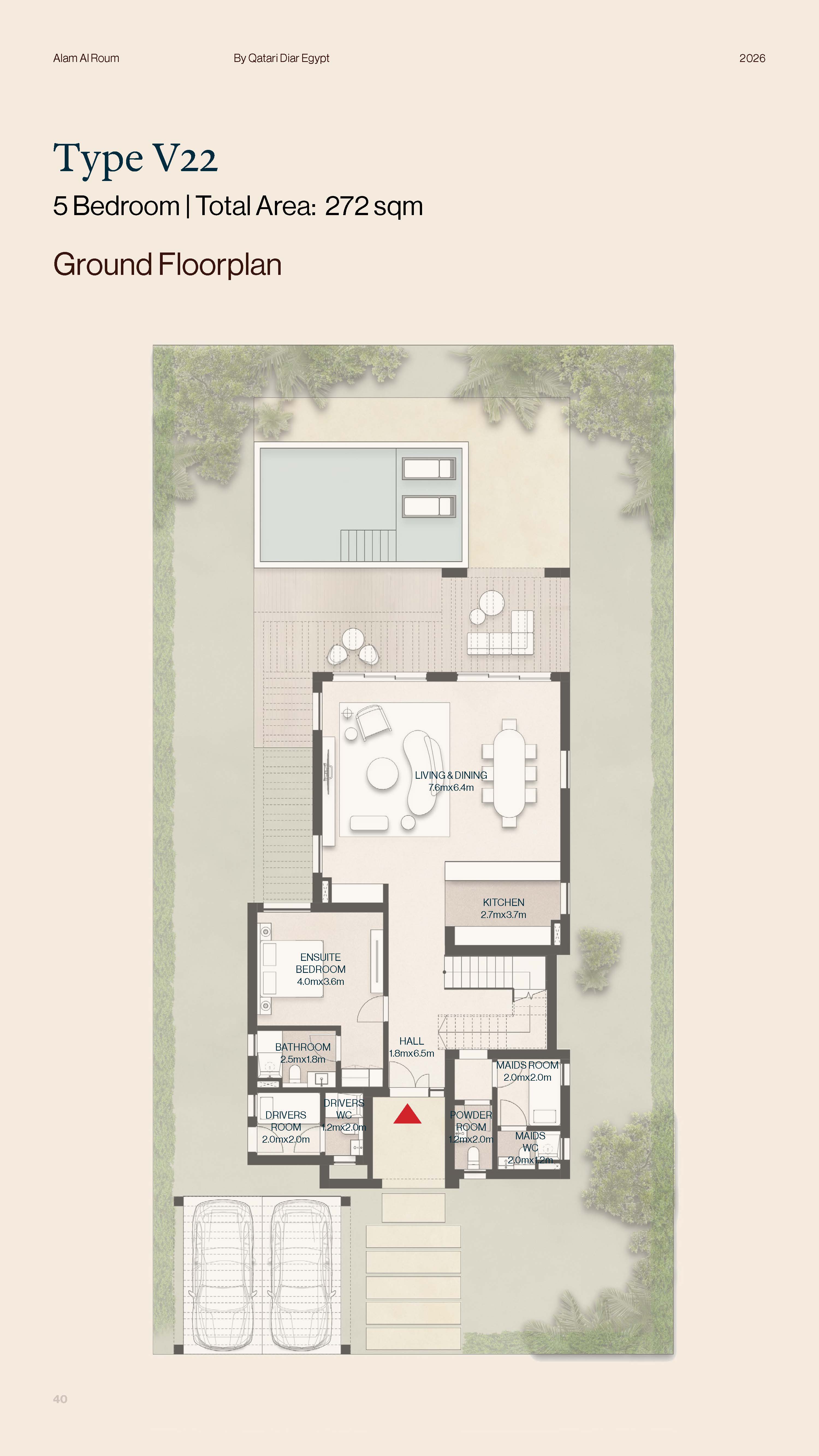 Floor plan for villa at Alam Al Roum