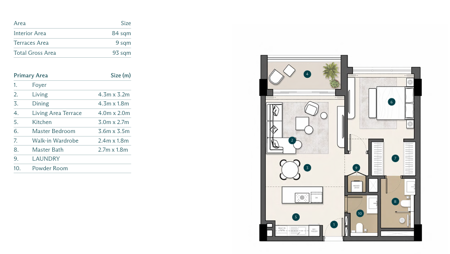 Floor plan for apartment at Ras El Hekma Egypt