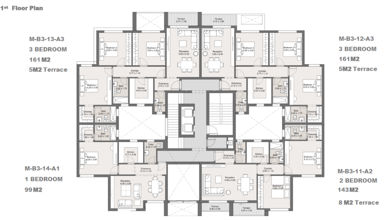 Floor plan for apartment at Maliv