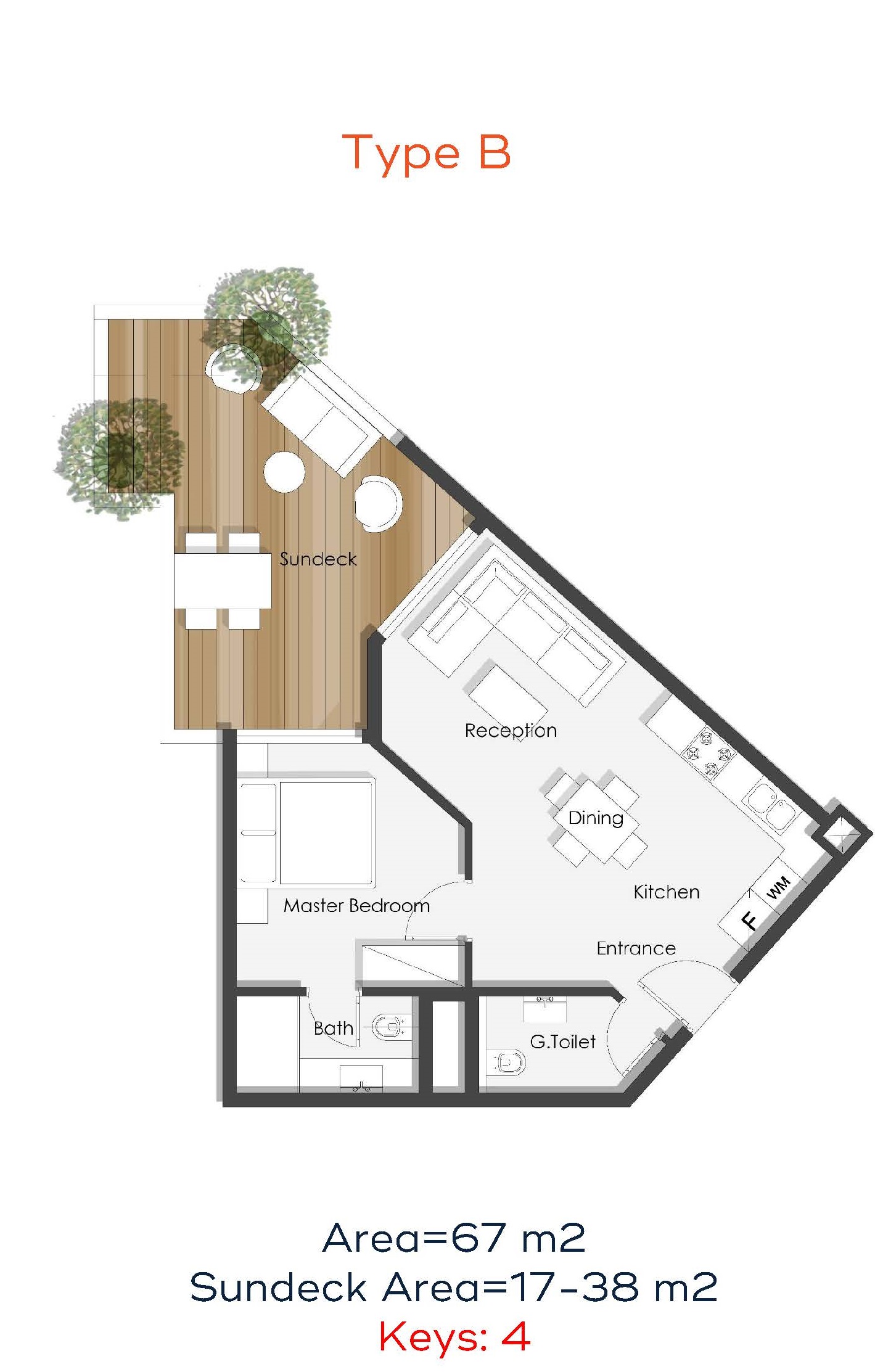 Floor plan for chalet at The Boardwalk Condos - Cali Coast