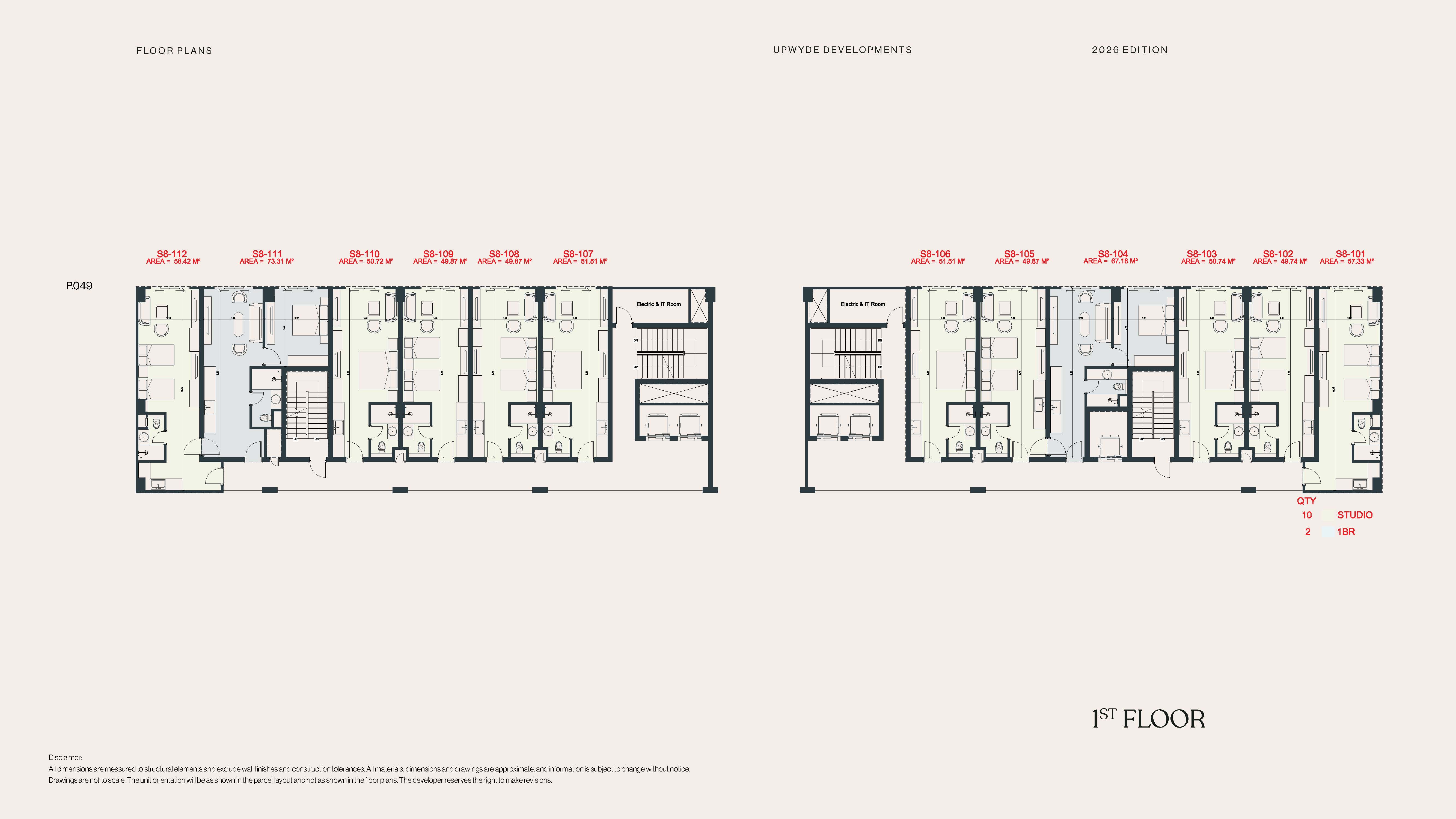 Floor plan for studio at CommonHaus