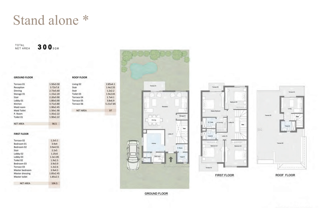 Floor plan for villa at Diplo East