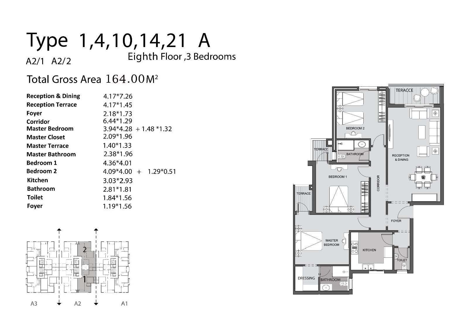 Floor plan for apartment at De Joya 3