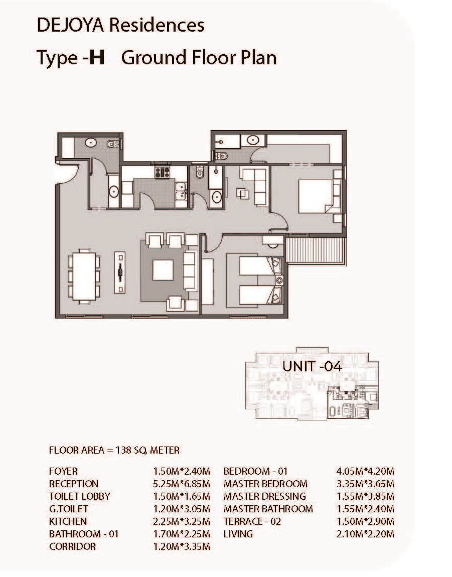 Floor plan for apartment at Dejoya Residence