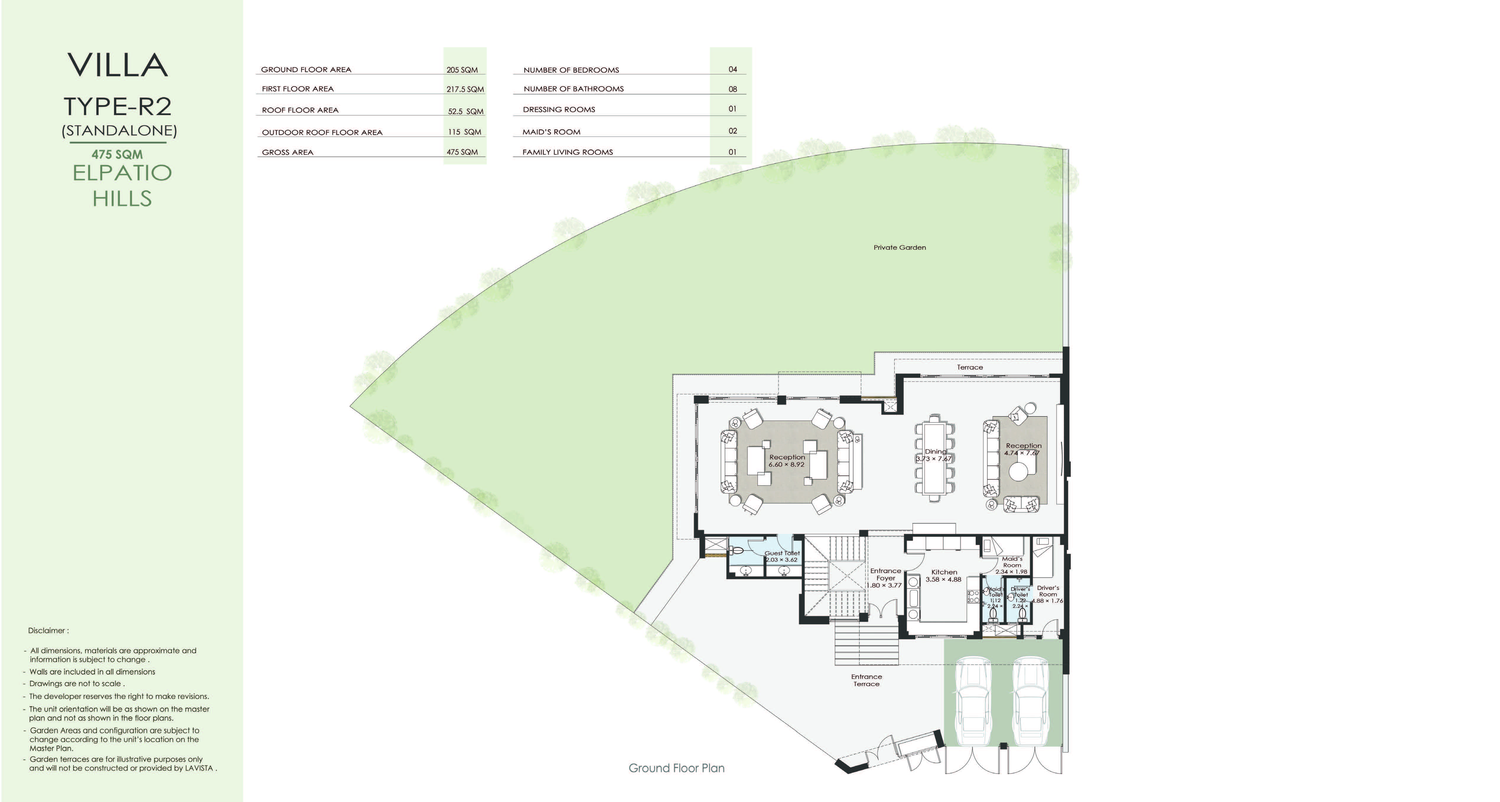 Floor plan for villa at El Patio Hills