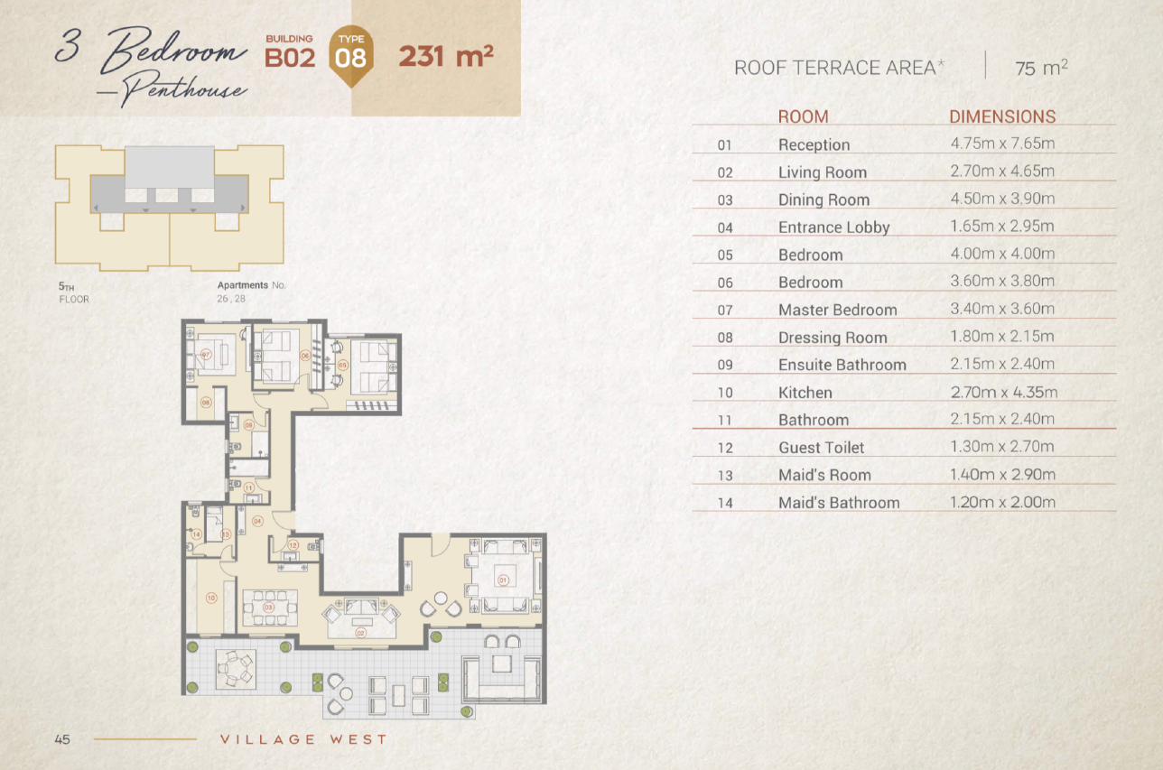 Floor plan for duplex at Village West