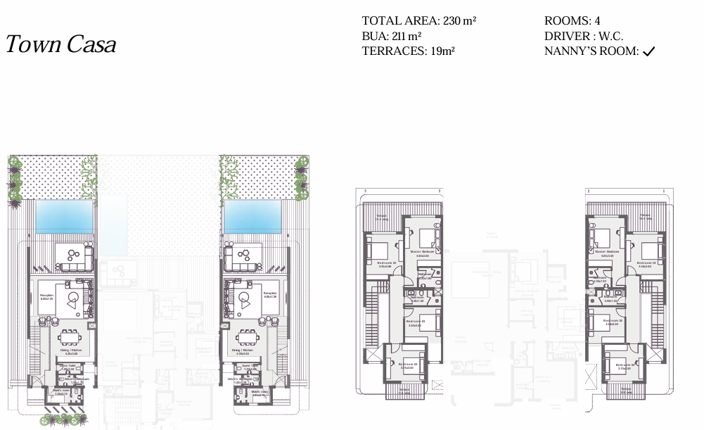 Floor plan for townhouse at Zoya Ghazala Bay