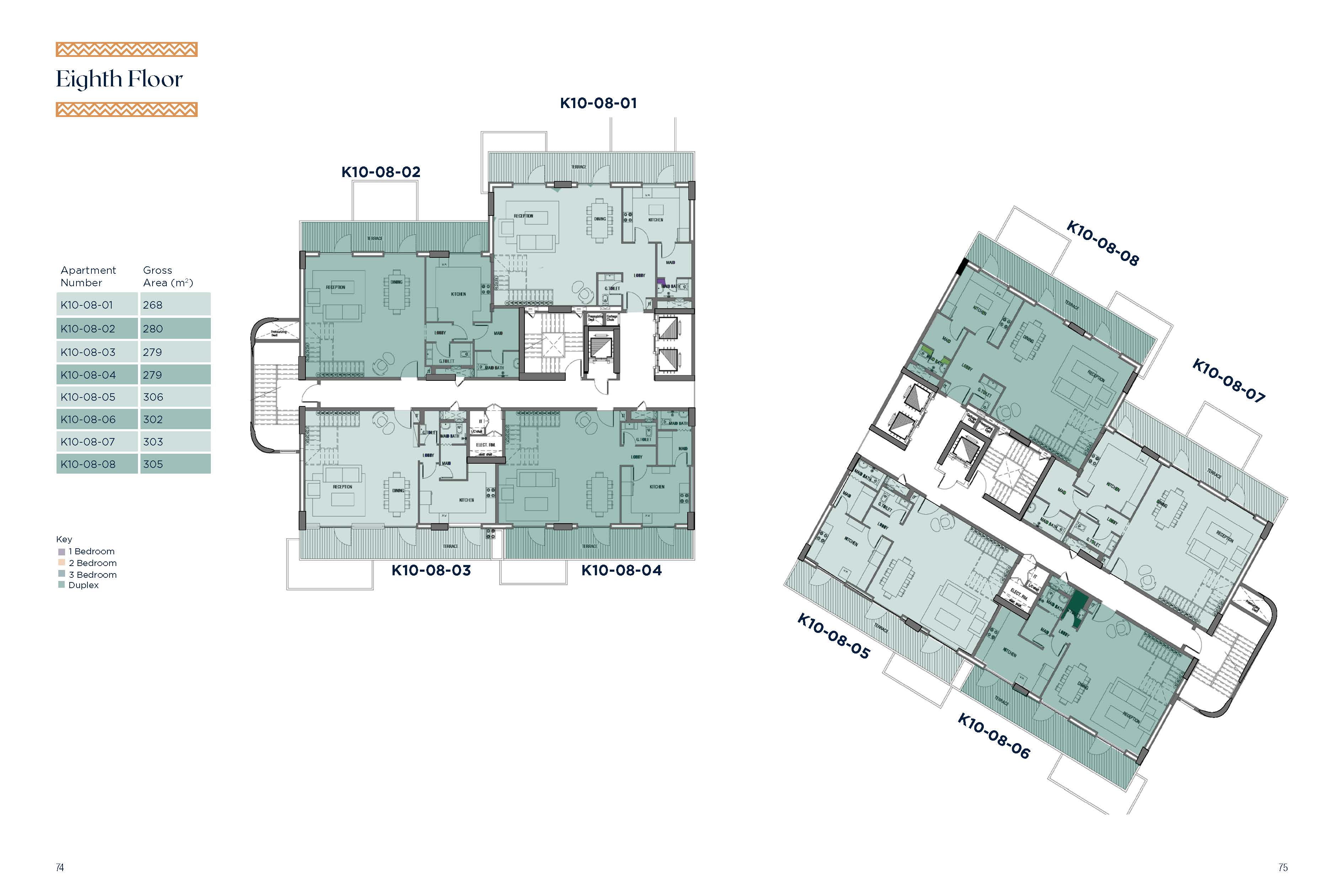 Floor plan for duplex at 205 Arkan Palm