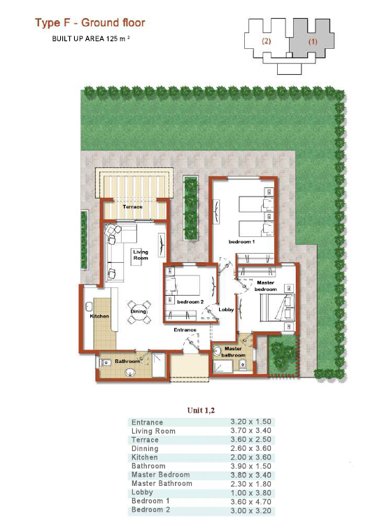 Floor plan for chalet at Naia Bay-Phase 1