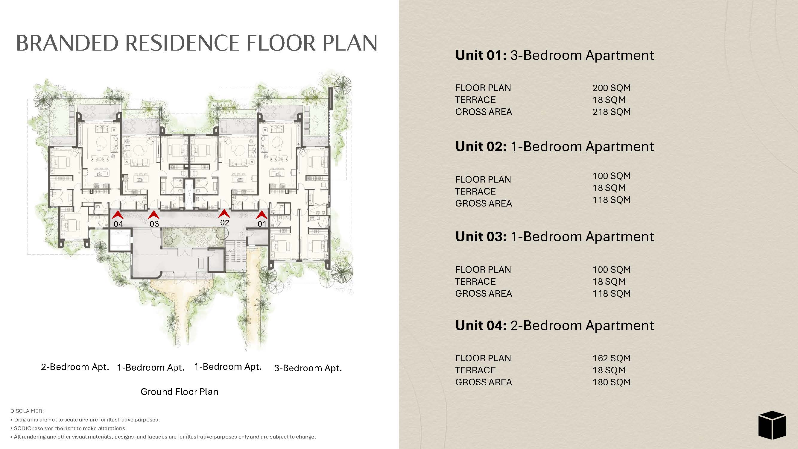 Floor plan for apartment at Ogami Ras El Hekma