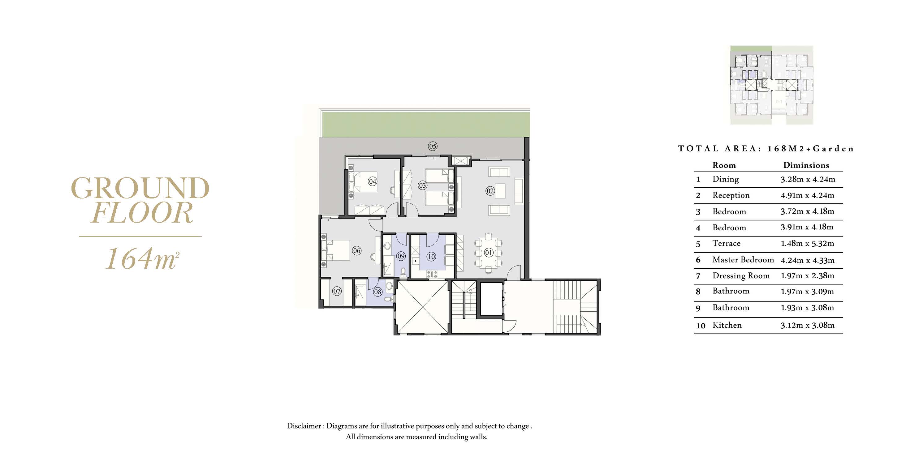 Floor plan for apartment at El Patio Oro -Phase 1