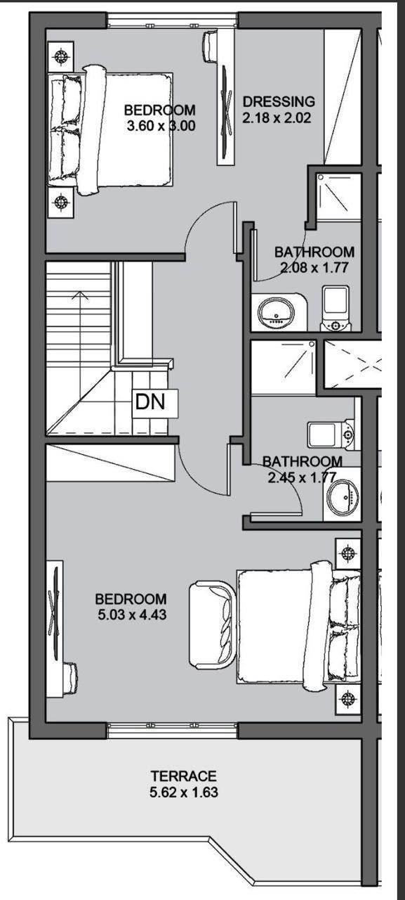 Floor plan for townhouse at Direction White - Oyster