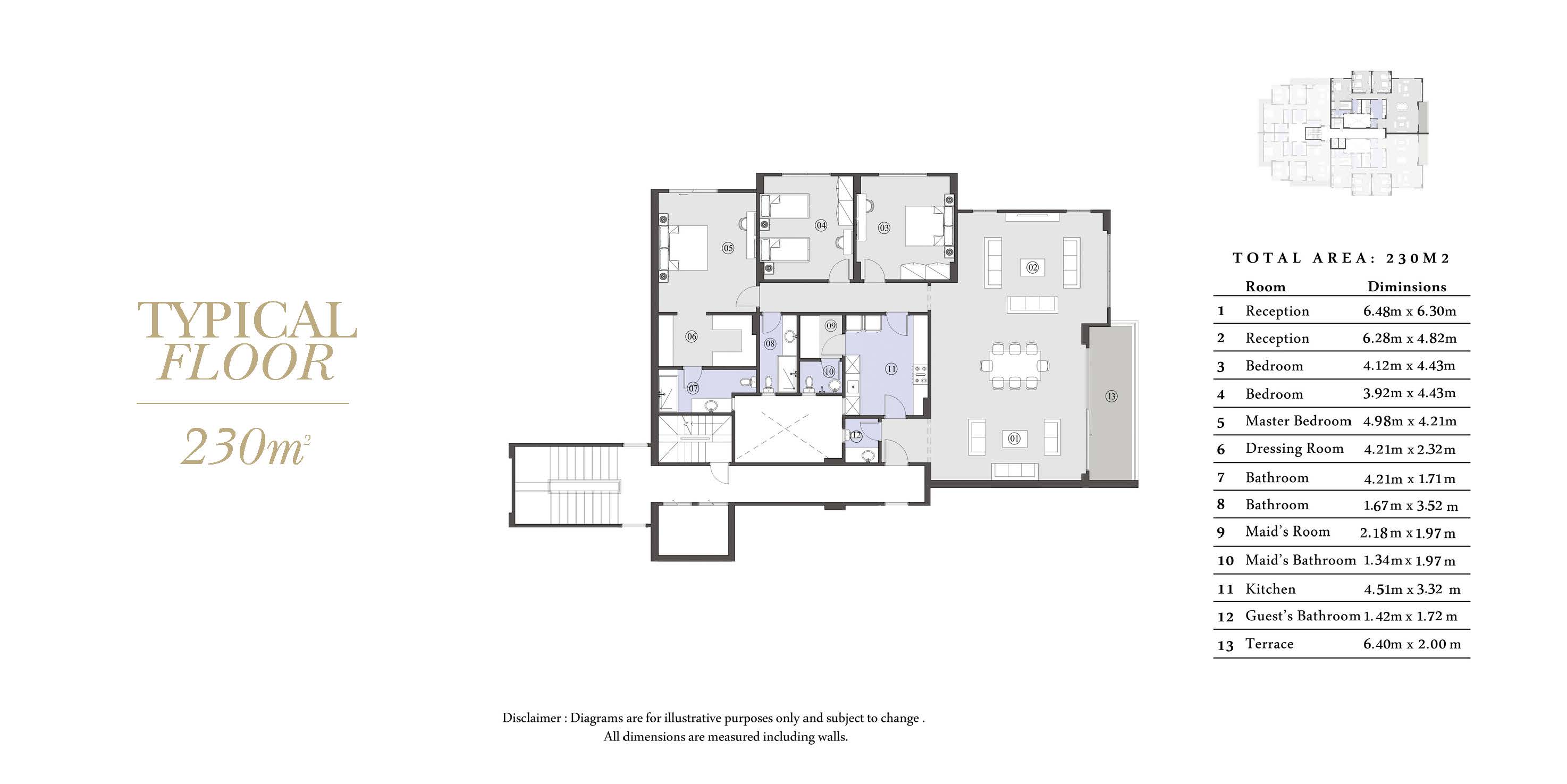 Floor plan for apartment at El Patio Oro -Phase 2