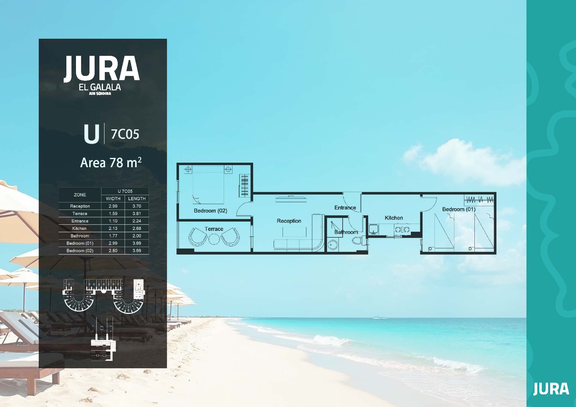 Floor plan for apartment at Jura