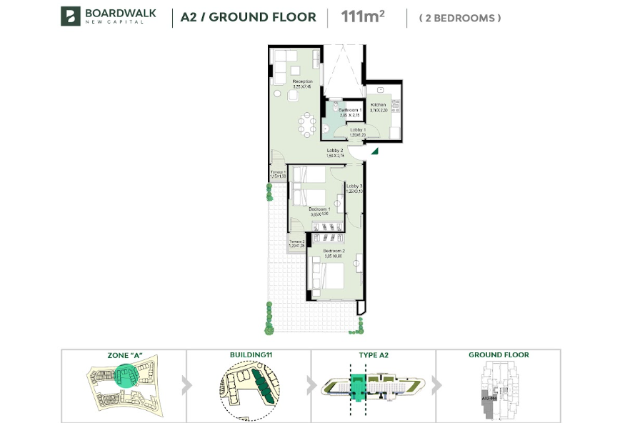 Floor plan for apartment at Boardwalk