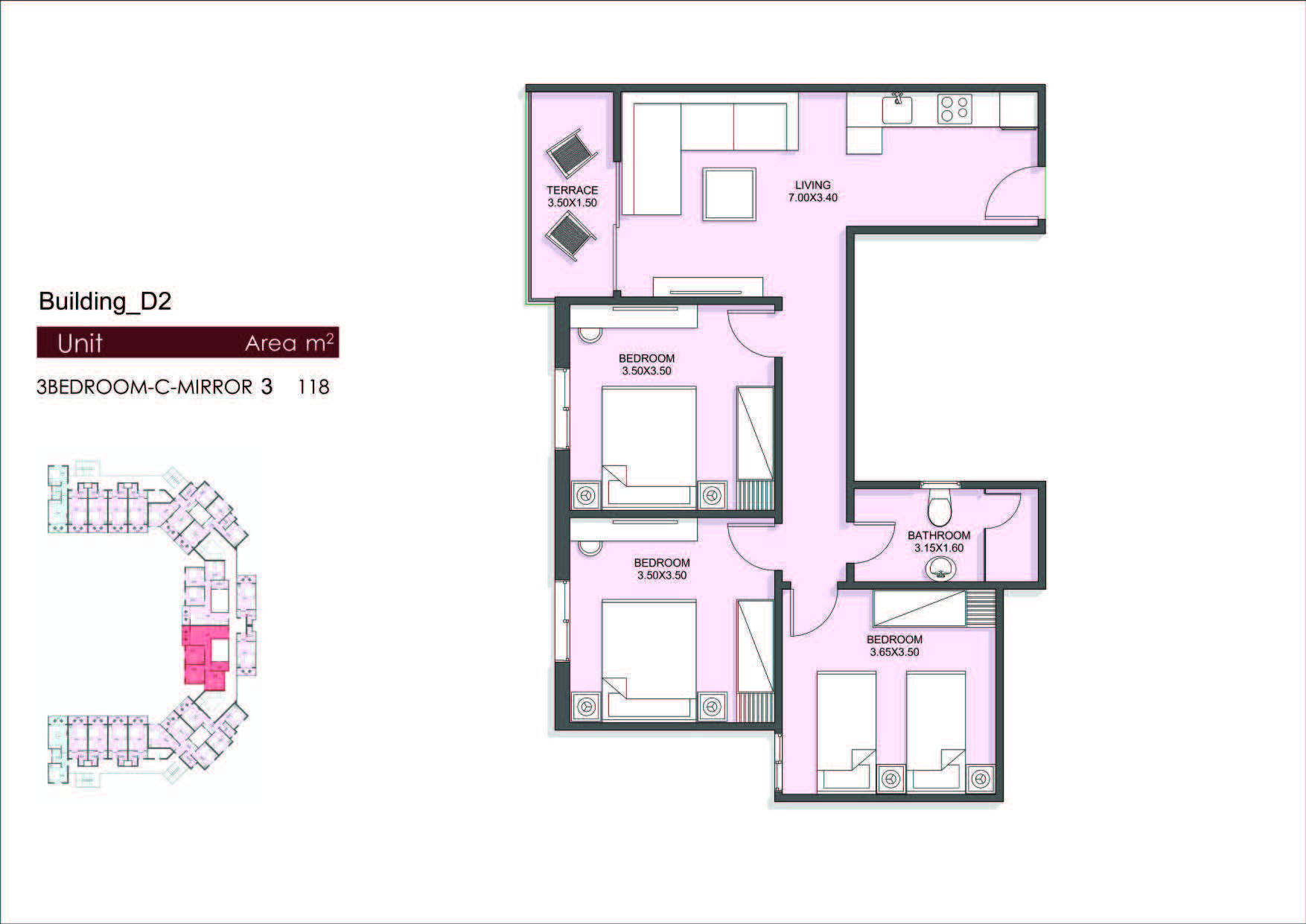 Floor plan for chalet at Sadaf
