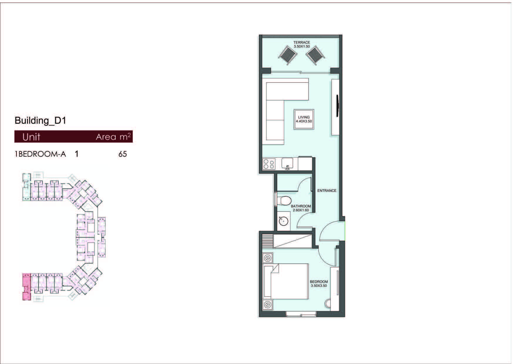 Floor plan for chalet at Sadaf