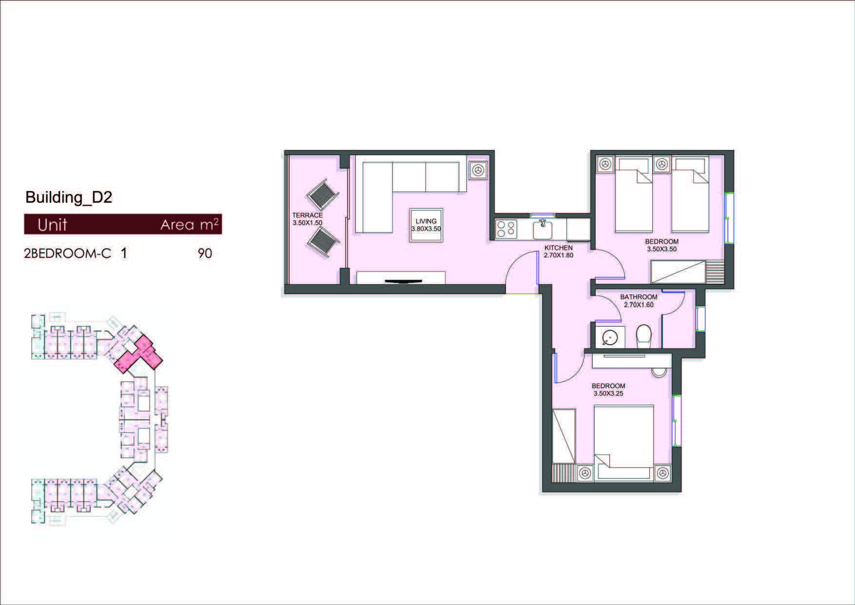 Floor plan for chalet at Sadaf