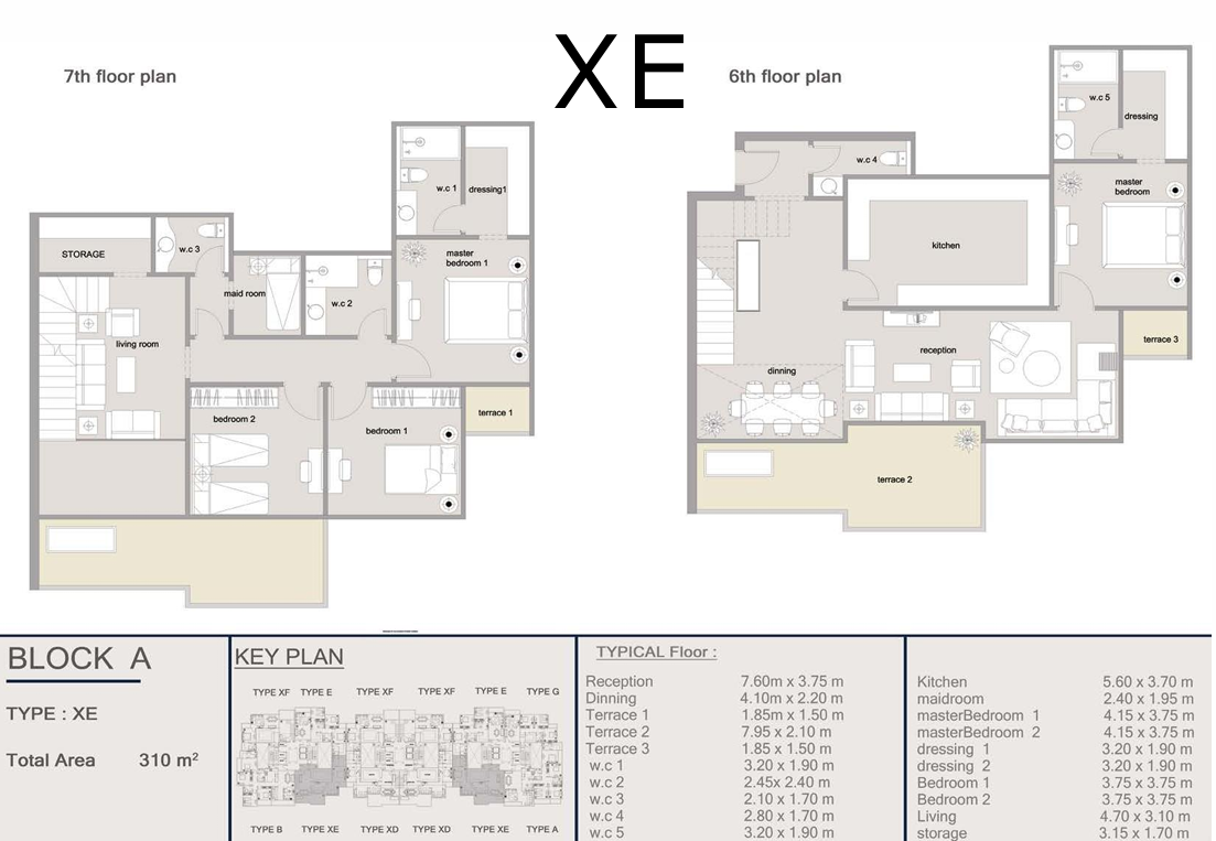 Floor plan for penthouse at Ri8