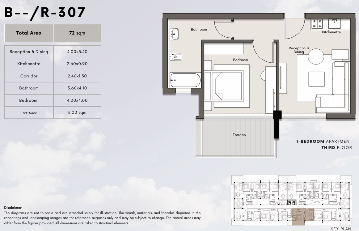 Floor plan for apartment at Kite