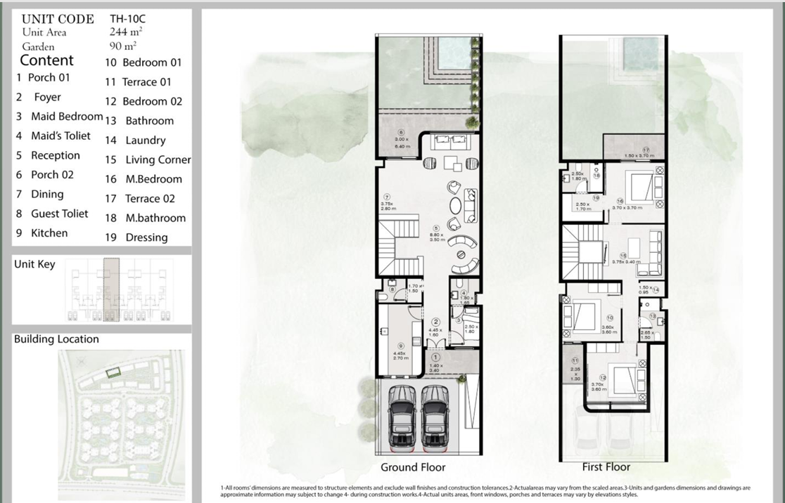 Floor plan for townhouse at The Islands