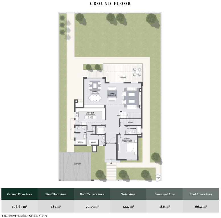 Floor plan for villa at The Estates
